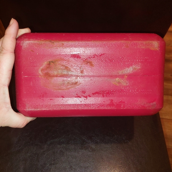 VTG Coleman Lunchbox Icebox Cooler Rare Red White GUC - Picture 12 of 13